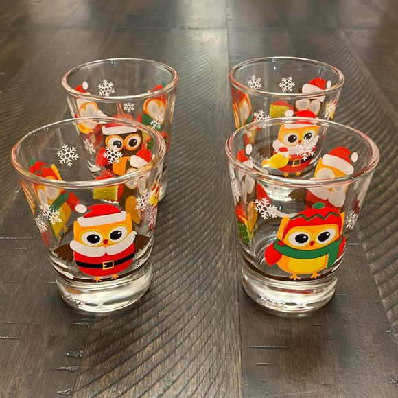 Cerve | Made in Italy | Owl prints vintage shot glasses - Picture 3 of 6